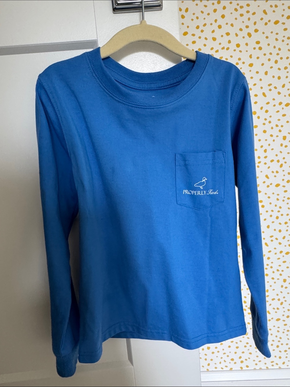 Properly Tied Kids' Long Sleeve Pocket Tee - Blue